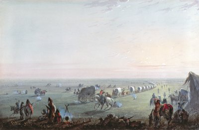 Desmontando el campamento al amanecer de Alfred Jacob Miller