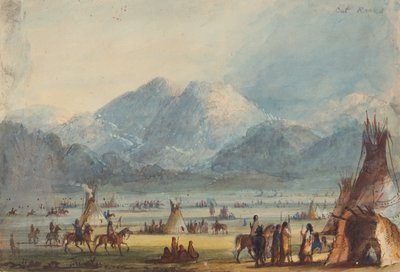Cut Rocks, c.1837 (lápiz, acuarela y gouache sobre papel) de Alfred Jacob Miller