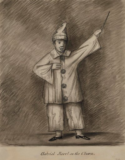 Gabriel Ravel como payaso de Alfred Jacob Miller