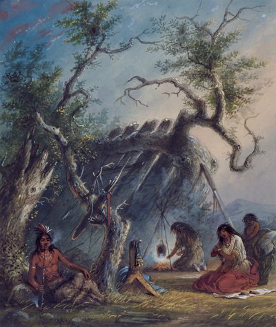Cabaña india de Alfred Jacob Miller