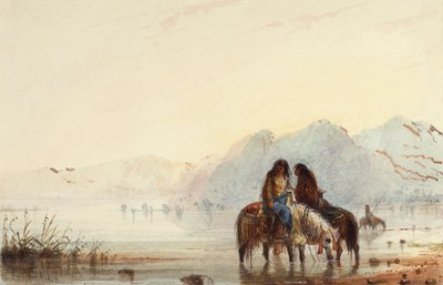 Mujeres indias, Shoshones, c.1837 (acuarela sobre papel) de Alfred Jacob Miller