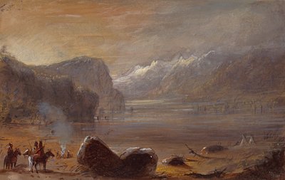 Lake, Wind River Range, c.1837 (lápiz, acuarela y gouache sobre papel) de Alfred Jacob Miller
