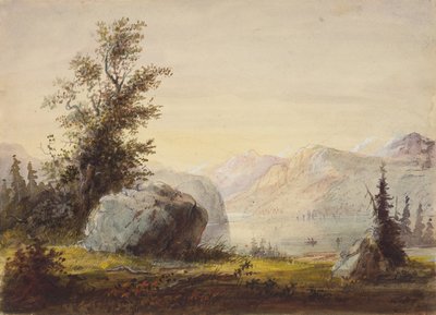Lake, Wind River, c.1837 (lápiz, acuarela y gouache sobre papel) de Alfred Jacob Miller