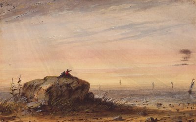 Sea Coast, c.1837 (acuarela sobre papel) de Alfred Jacob Miller