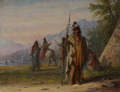 Campamento de indios Snake de Alfred Jacob Miller