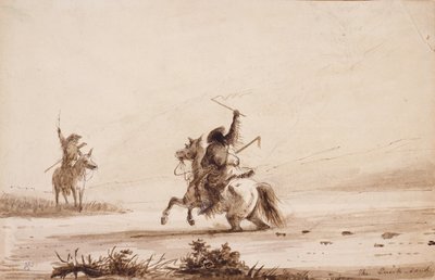 Luchando a través de las arenas movedizas de Alfred Jacob Miller
