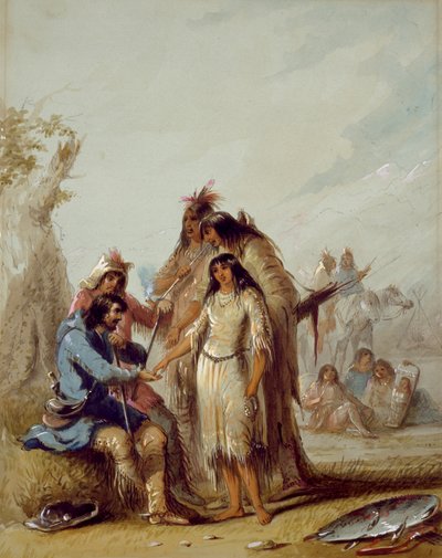 La novia del trampero de Alfred Jacob Miller