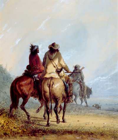 Tramperos partiendo para la caza del castor de Alfred Jacob Miller