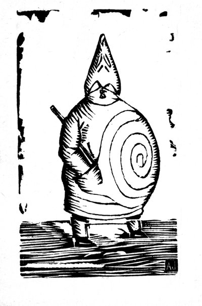 Padre Ubu, finales del siglo XIX (grabado en madera) de Alfred Jarry