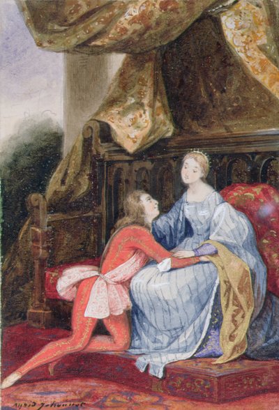 Amor cortés, c.1830 de Alfred Johannot