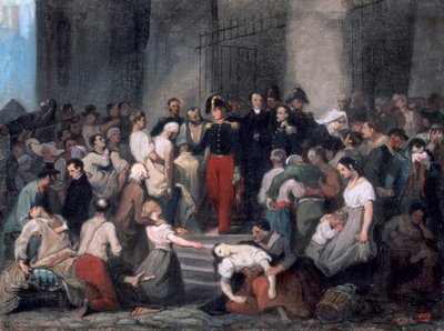 El Duque de Orleans durante la Epidemia de Cólera, c. 1830 de Alfred Johannot