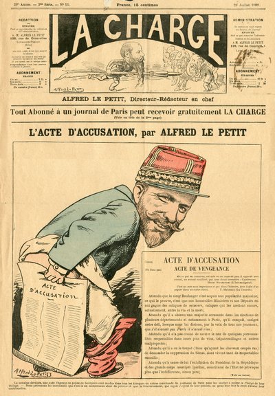 Portada de La Charge (1888), Satírico en colores de Alfred Le Petit