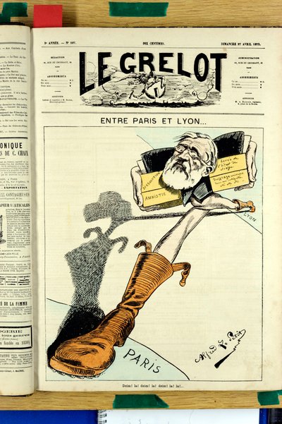 Portada de "Le Grelot", número 107, Satírico en Colores de Alfred Le Petit