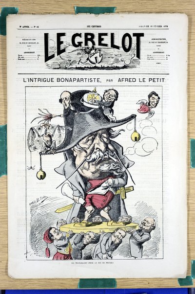 Portada de "Le Grelot", número 45, Satírico en Colores de Alfred Le Petit