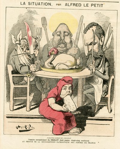 Portada de "Le Grelot", número 47, satírico en colores de Alfred Le Petit