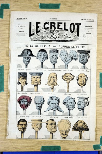 Portada de "Le Grelot", número 64, Satírico en Colores de Alfred Le Petit