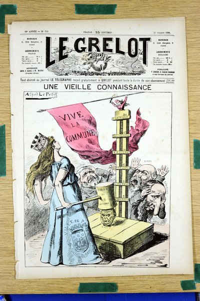 Portada de "Le Grelot", número 759, Satírico en Colores de Alfred Le Petit