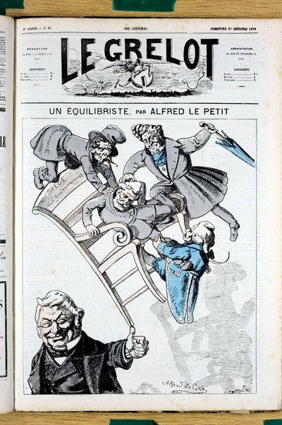 Portada de "Le Grelot", número 81, Satírico en Colores de Alfred Le Petit