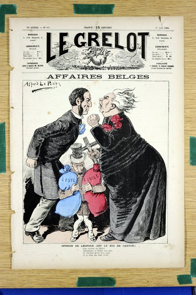Portada de "Le Grelot", número 697, Satírico en Colores de Alfred Le Petit