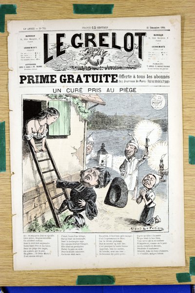 Portada de "Le Grelot", número 718, Satírico en Colores de Alfred Le Petit