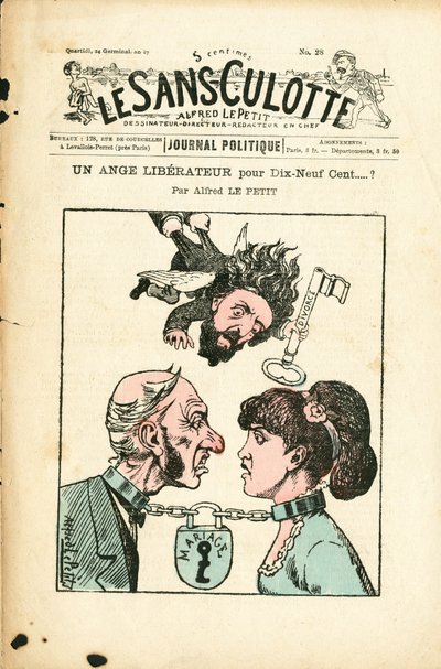 Portada de Le Sans-Panlotte, número 28, Satírico en Colores de Alfred Le Petit