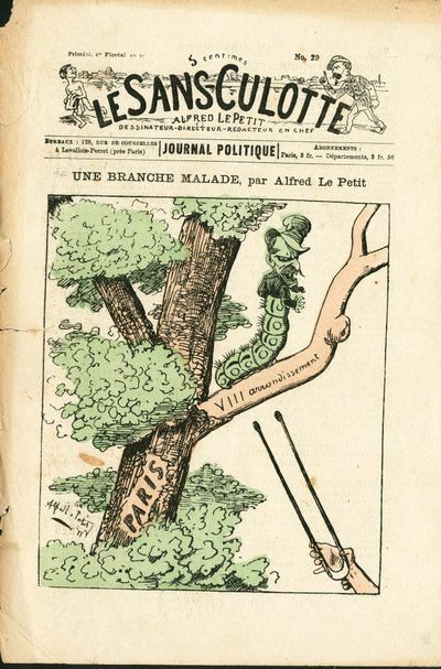 Portada de Le Sans-Panlotte, número 29, Satírico en Colores de Alfred Le Petit
