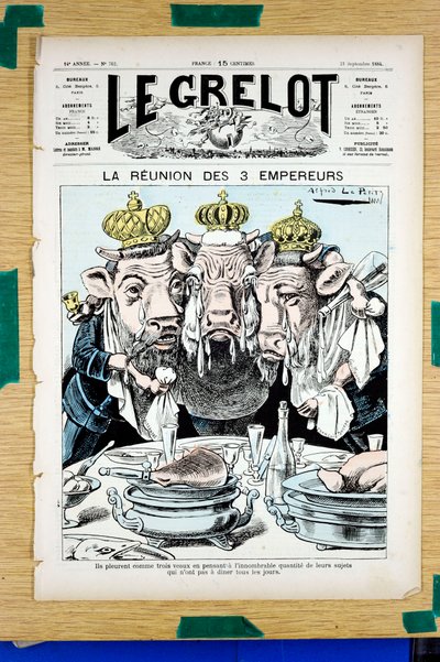 Portada de "Le Grelot", Satírico en Colores de Alfred Le Petit