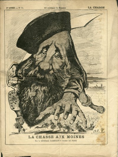 Ilustración de Alfred Le Pete (1841-1909) en La carga (1870), No. 12 de Alfred Le Petit