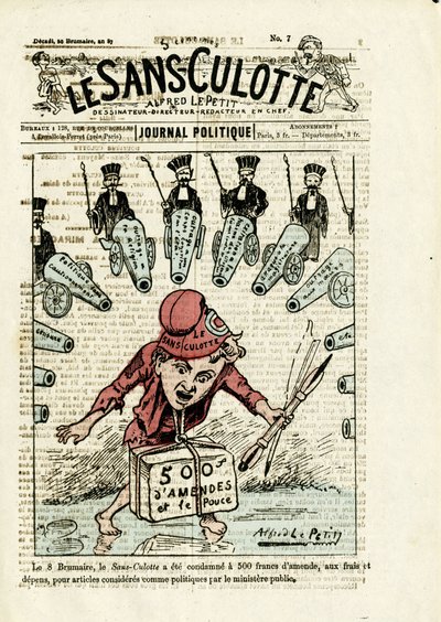 Ilustración para la portada de Le Sans-culotte, No. 7 de Alfred Le Petit