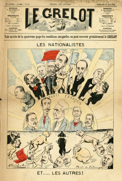 Ilustración de Alfred Le Pepetit (1841-1909) para la Portada de Le Grelot de Alfred Le Petit