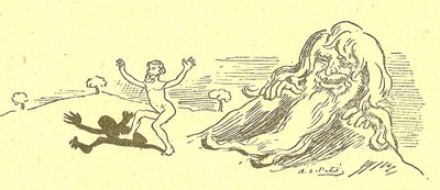 Ilustración de Alfred Le Pete (1841-1909) en Gros-Jean y su cura de Alfred Le Petit