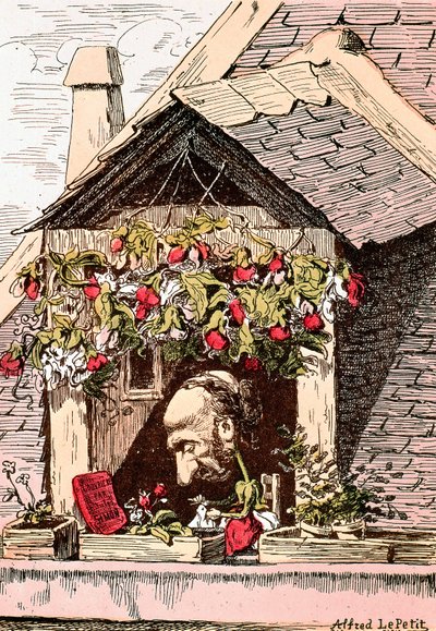 Caricatura del escritor Jules Simon (1814-1896), autor de "l