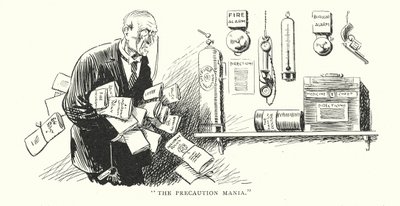 Precaution Mania (litografía) de Alfred Leete