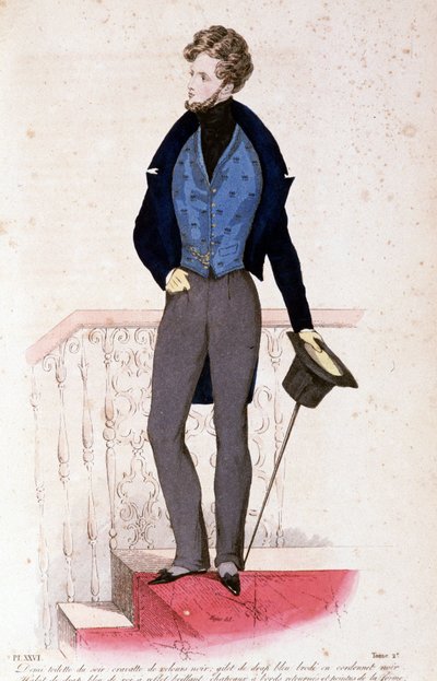 La Moda, enero, febrero, marzo de 1830, litografía de Lemercier, Volumen II de Alfred Leon Lemercier