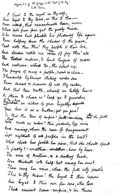 Manuscrito original del Epílogo de 