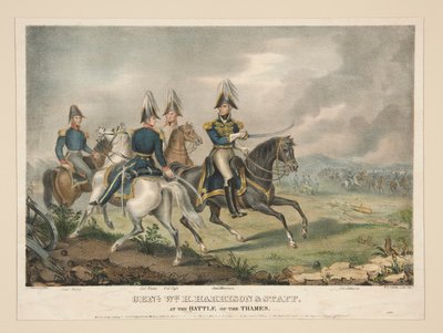 Genl. Wm. H. Harrison y personal de Alfred M. Hoffy