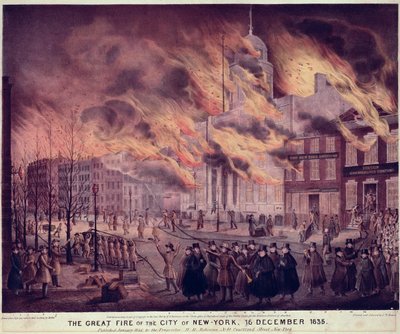 El Gran Incendio de Nueva York, 1835 de Alfred M. Hoffy