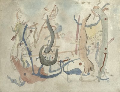 Formas imaginarias, c.1939/40 (pluma, tinta china y acuarela sobre papel) de Alfred Otto Wolfgang Schulze Wols