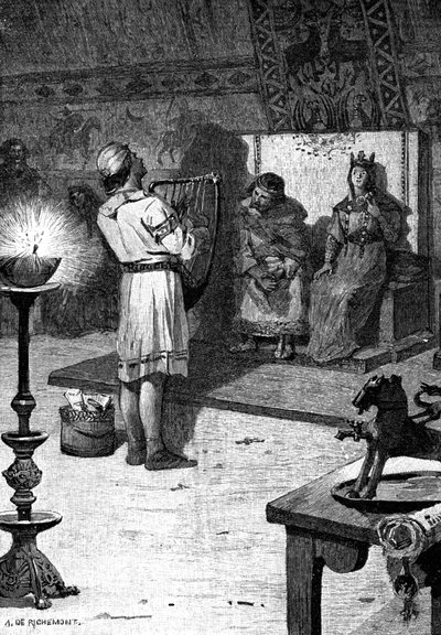 El juglar Blondel, principios del siglo XX (ilustración) de Alfred Paul Marie (after) Richemont