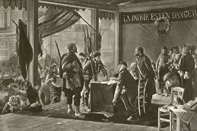 El enrolamiento de voluntarios, 1870 de Alfred Paul Marie Richemont