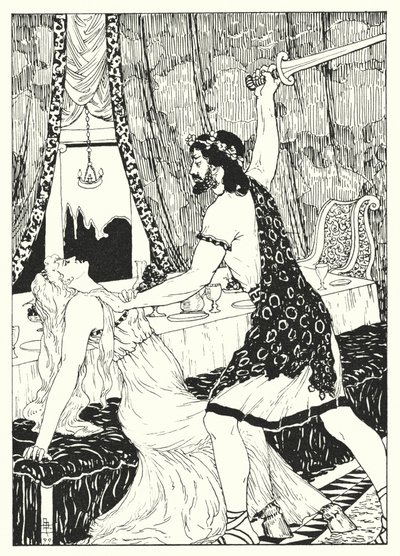 Una historia verdadera de Luciano: Luciano y la mujer de las piernas de burro (grabado) de Alfred Payne Garnett