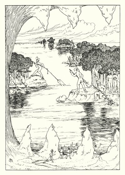 Una historia verdadera de Lucian: Los hombres de las islas navegantes (grabado) de Alfred Payne Garnett