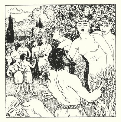 Historia verdadera de Lucian: Las mujeres de la vid (grabado) de Alfred Payne Garnett