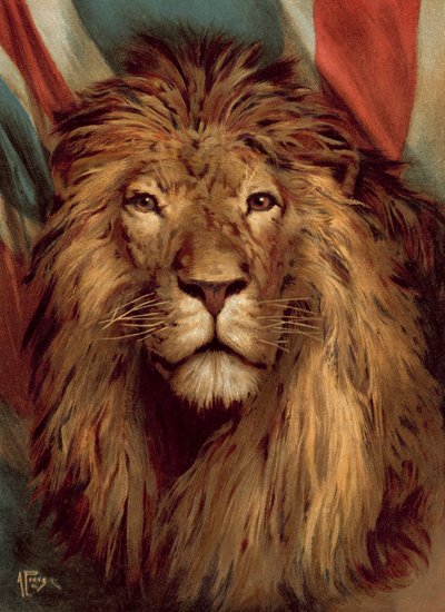 El león británico despierto de Alfred Pearse