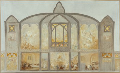 Boceto para la iglesia de Saint-Jean de Montmartre, hacia 1900 (óleo) de Alfred Plauzeau