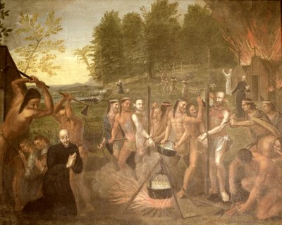 Martirio de tres sacerdotes jesuitas, 1649 de Alfred Pommier