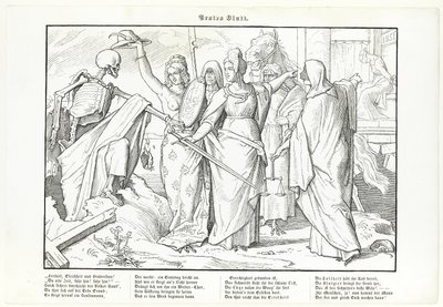 Auch ein Todtentanz, lámina I de Alfred Rethel