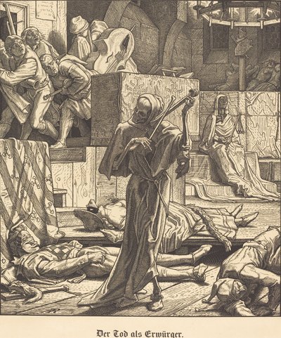 La muerte como estrangulador (Der Tod als Erwürger) de Alfred Rethel