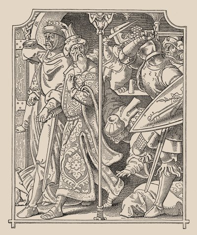 Los Nibelungos. Etzel y Kriemhild, 1840-1841 de Alfred Rethel