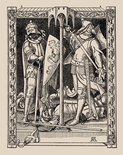 Los Nibelungos. Cómo fueron asesinados todos los hombres de Sir Dietrich, 1840-1841 de Alfred Rethel